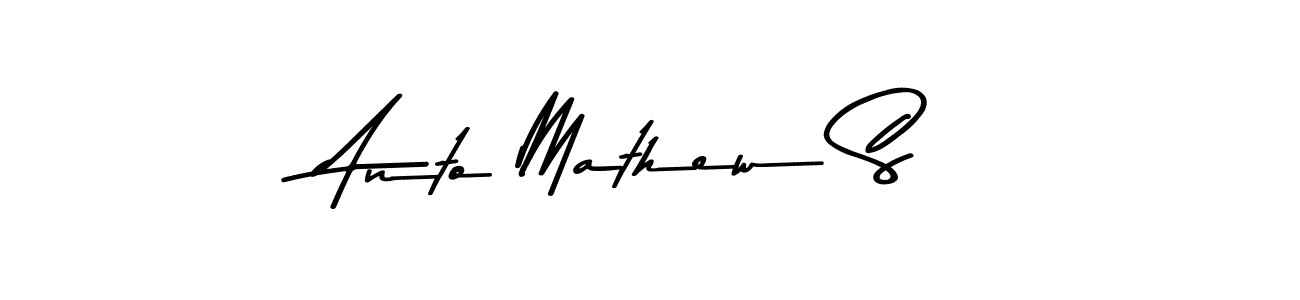 Also we have Anto Mathew S name is the best signature style. Create professional handwritten signature collection using Asem Kandis PERSONAL USE autograph style. Anto Mathew S signature style 9 images and pictures png