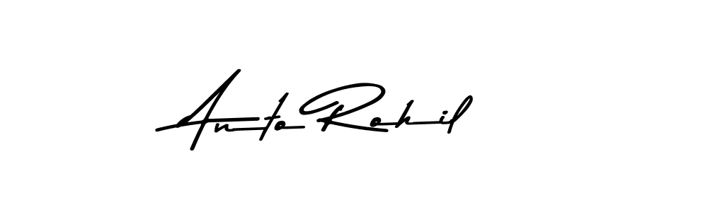 Use a signature maker to create a handwritten signature online. With this signature software, you can design (Asem Kandis PERSONAL USE) your own signature for name Anto Rohil. Anto Rohil signature style 9 images and pictures png