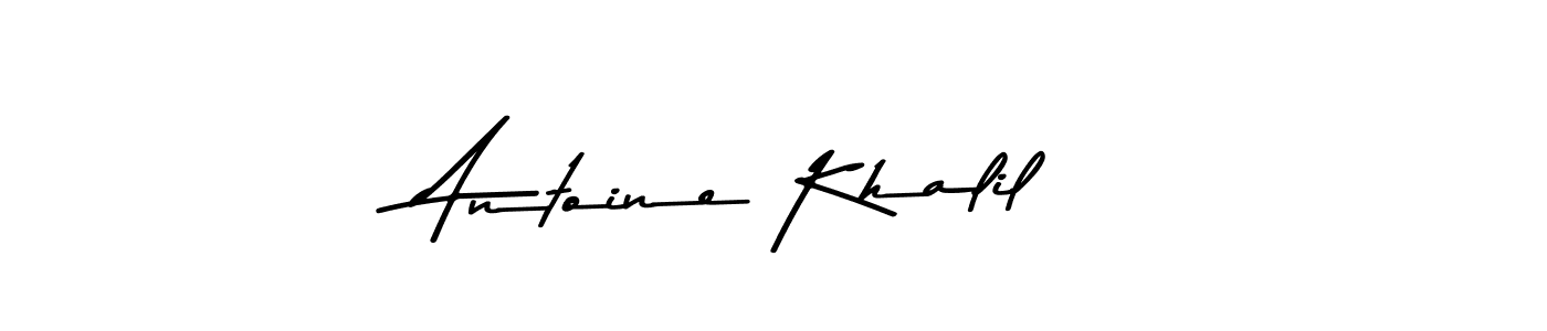 The best way (Asem Kandis PERSONAL USE) to make a short signature is to pick only two or three words in your name. The name Antoine Khalil include a total of six letters. For converting this name. Antoine Khalil signature style 9 images and pictures png