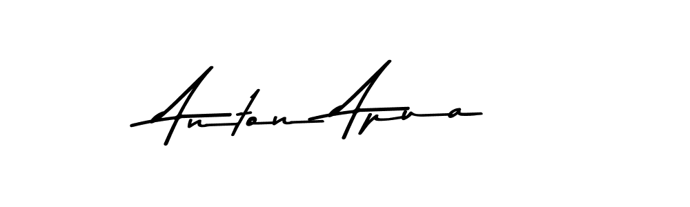 How to make Anton Apua name signature. Use Asem Kandis PERSONAL USE style for creating short signs online. This is the latest handwritten sign. Anton Apua signature style 9 images and pictures png