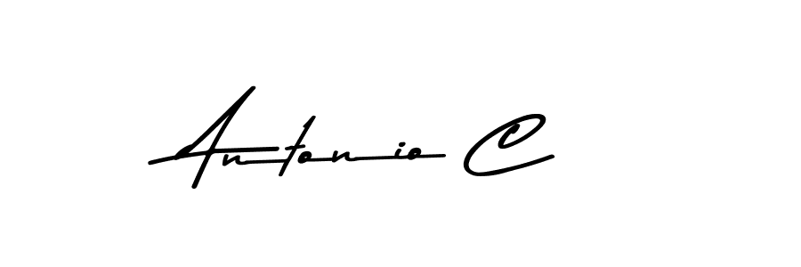 Make a beautiful signature design for name Antonio C. With this signature (Asem Kandis PERSONAL USE) style, you can create a handwritten signature for free. Antonio C signature style 9 images and pictures png