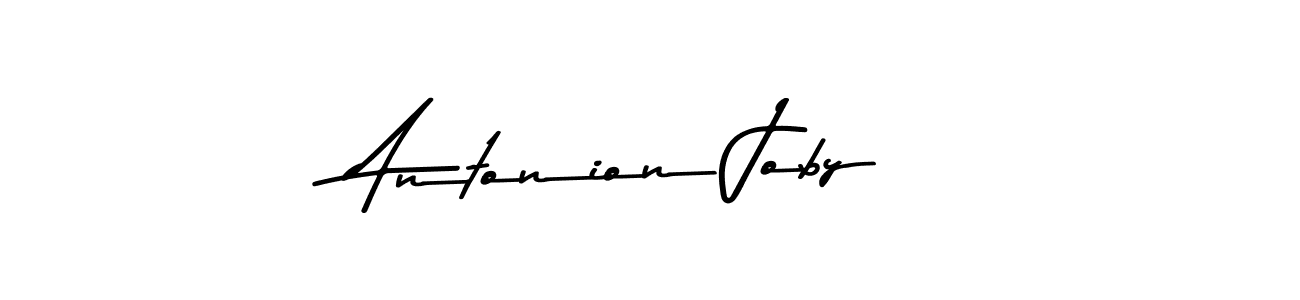 Create a beautiful signature design for name Antonion Joby. With this signature (Asem Kandis PERSONAL USE) fonts, you can make a handwritten signature for free. Antonion Joby signature style 9 images and pictures png