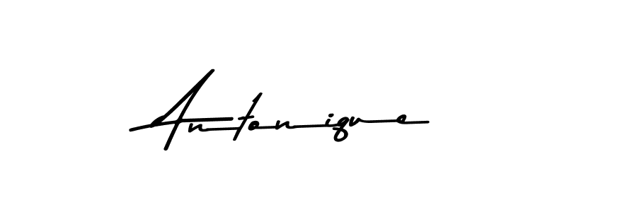 Use a signature maker to create a handwritten signature online. With this signature software, you can design (Asem Kandis PERSONAL USE) your own signature for name Antonique. Antonique signature style 9 images and pictures png