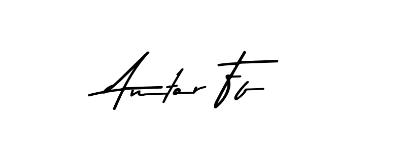 Make a beautiful signature design for name Antor Ff. With this signature (Asem Kandis PERSONAL USE) style, you can create a handwritten signature for free. Antor Ff signature style 9 images and pictures png