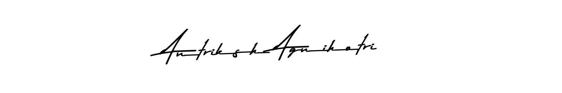 if you are searching for the best signature style for your name Antriksh Agnihotri. so please give up your signature search. here we have designed multiple signature styles  using Asem Kandis PERSONAL USE. Antriksh Agnihotri signature style 9 images and pictures png