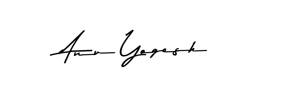 Anu Yogesh stylish signature style. Best Handwritten Sign (Asem Kandis PERSONAL USE) for my name. Handwritten Signature Collection Ideas for my name Anu Yogesh. Anu Yogesh signature style 9 images and pictures png