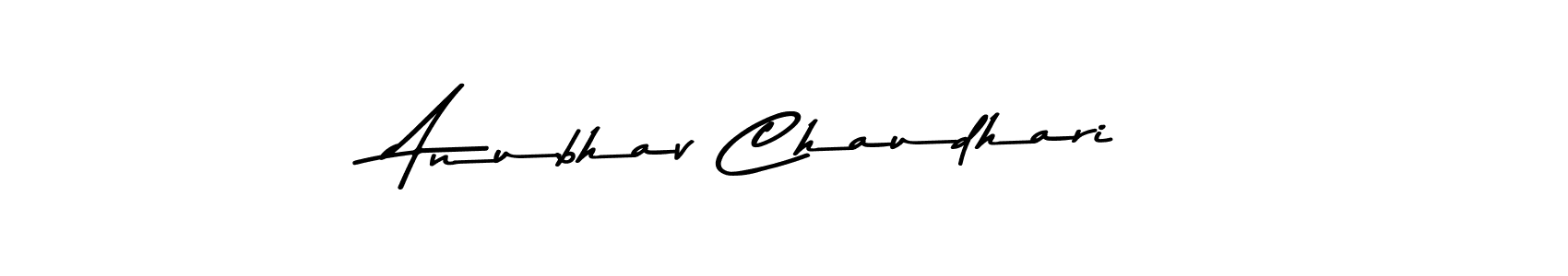 Create a beautiful signature design for name Anubhav Chaudhari. With this signature (Asem Kandis PERSONAL USE) fonts, you can make a handwritten signature for free. Anubhav Chaudhari signature style 9 images and pictures png