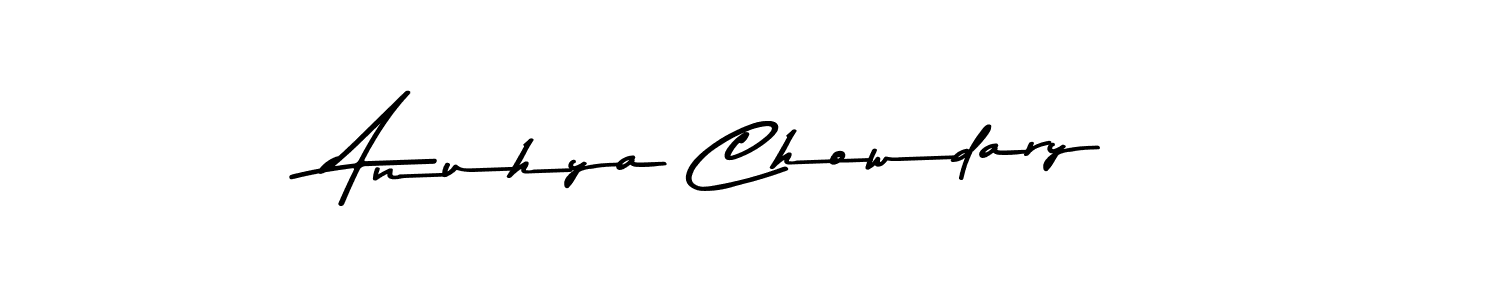 The best way (Asem Kandis PERSONAL USE) to make a short signature is to pick only two or three words in your name. The name Anuhya Chowdary include a total of six letters. For converting this name. Anuhya Chowdary signature style 9 images and pictures png