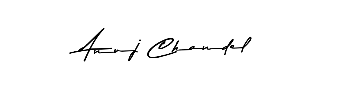 Make a beautiful signature design for name Anuj Chandel. With this signature (Asem Kandis PERSONAL USE) style, you can create a handwritten signature for free. Anuj Chandel signature style 9 images and pictures png