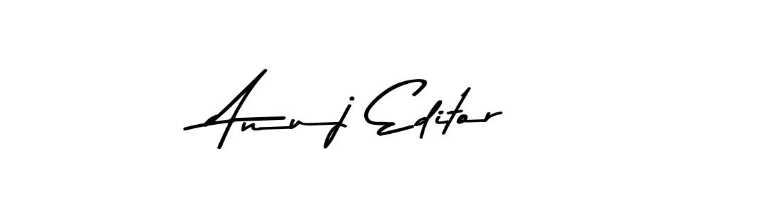 Create a beautiful signature design for name Anuj Editor. With this signature (Asem Kandis PERSONAL USE) fonts, you can make a handwritten signature for free. Anuj Editor signature style 9 images and pictures png