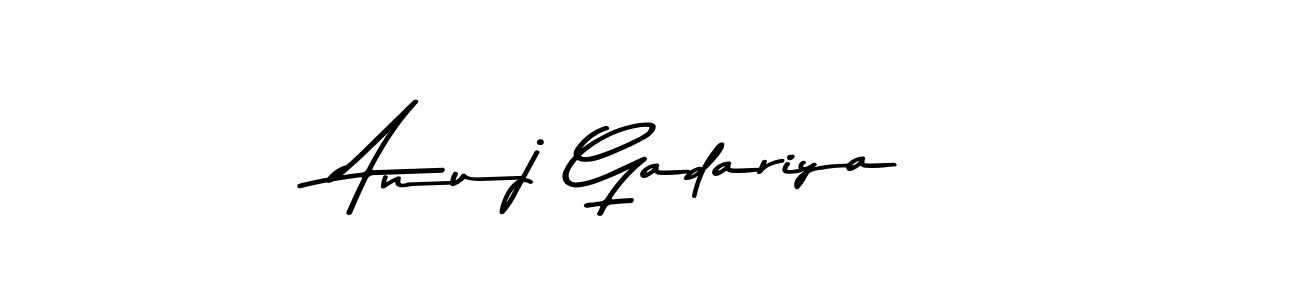 Also You can easily find your signature by using the search form. We will create Anuj Gadariya name handwritten signature images for you free of cost using Asem Kandis PERSONAL USE sign style. Anuj Gadariya signature style 9 images and pictures png