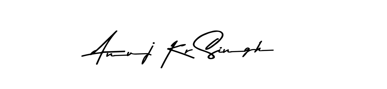Create a beautiful signature design for name Anuj Kr Singh. With this signature (Asem Kandis PERSONAL USE) fonts, you can make a handwritten signature for free. Anuj Kr Singh signature style 9 images and pictures png