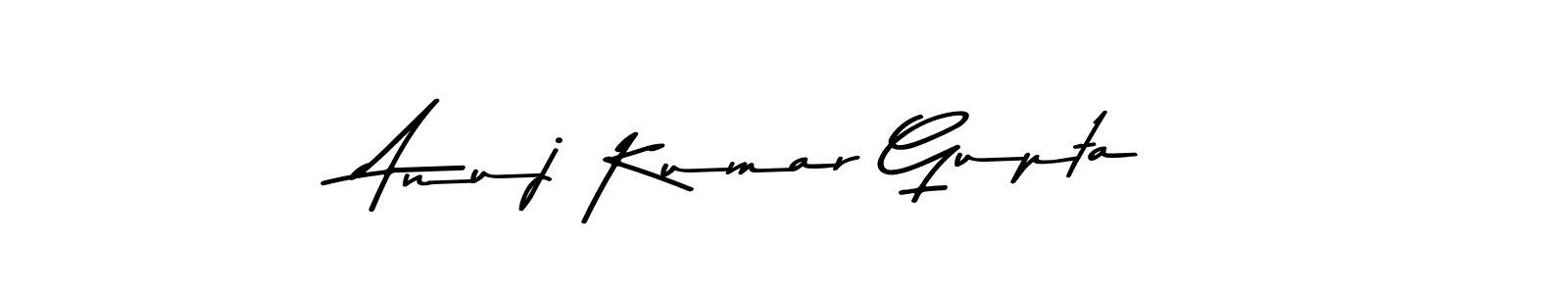 Create a beautiful signature design for name Anuj Kumar Gupta. With this signature (Asem Kandis PERSONAL USE) fonts, you can make a handwritten signature for free. Anuj Kumar Gupta signature style 9 images and pictures png