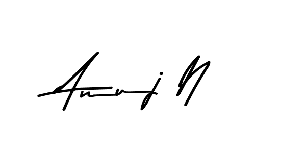 if you are searching for the best signature style for your name Anuj N. so please give up your signature search. here we have designed multiple signature styles  using Asem Kandis PERSONAL USE. Anuj N signature style 9 images and pictures png