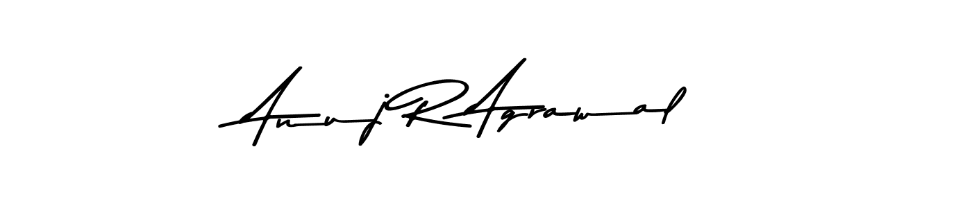How to make Anuj R Agrawal name signature. Use Asem Kandis PERSONAL USE style for creating short signs online. This is the latest handwritten sign. Anuj R Agrawal signature style 9 images and pictures png