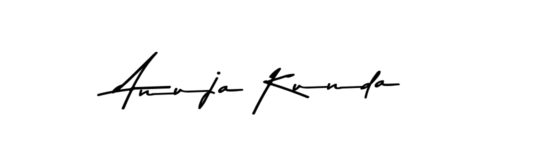 This is the best signature style for the Anuja Kunda name. Also you like these signature font (Asem Kandis PERSONAL USE). Mix name signature. Anuja Kunda signature style 9 images and pictures png
