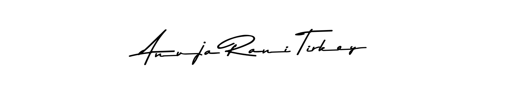 How to make Anuja Rani Tirkey name signature. Use Asem Kandis PERSONAL USE style for creating short signs online. This is the latest handwritten sign. Anuja Rani Tirkey signature style 9 images and pictures png