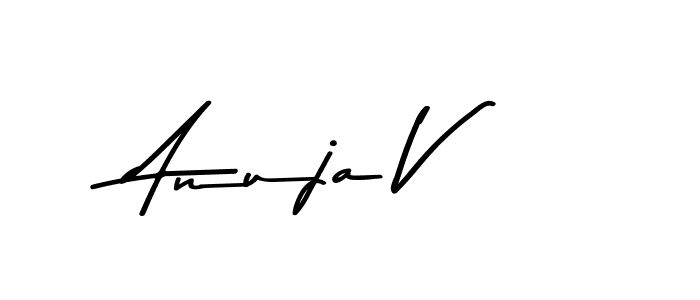 Use a signature maker to create a handwritten signature online. With this signature software, you can design (Asem Kandis PERSONAL USE) your own signature for name Anuja V. Anuja V signature style 9 images and pictures png