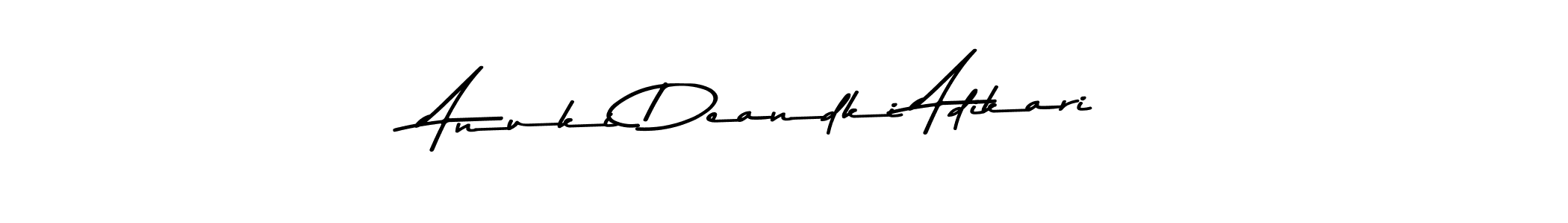 Design your own signature with our free online signature maker. With this signature software, you can create a handwritten (Asem Kandis PERSONAL USE) signature for name Anuki Deandki Adikari. Anuki Deandki Adikari signature style 9 images and pictures png