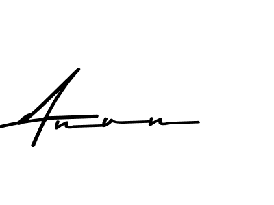 How to make Anun name signature. Use Asem Kandis PERSONAL USE style for creating short signs online. This is the latest handwritten sign. Anun signature style 9 images and pictures png