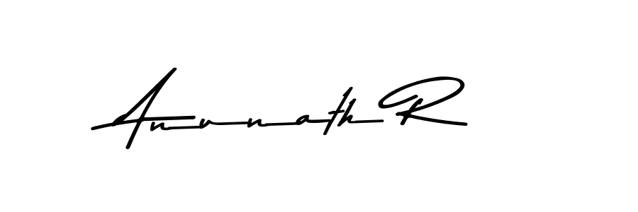 How to make Anunath R name signature. Use Asem Kandis PERSONAL USE style for creating short signs online. This is the latest handwritten sign. Anunath R signature style 9 images and pictures png