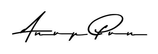 A classic penmanship look for Anup Pun. The Asem Kandis PERSONAL USE font brings timeless elegance and confidence to every signed document. Anup Pun signature style 9 images and pictures png