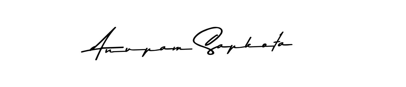 Make a beautiful signature design for name Anupam Sapkota. With this signature (Asem Kandis PERSONAL USE) style, you can create a handwritten signature for free. Anupam Sapkota signature style 9 images and pictures png