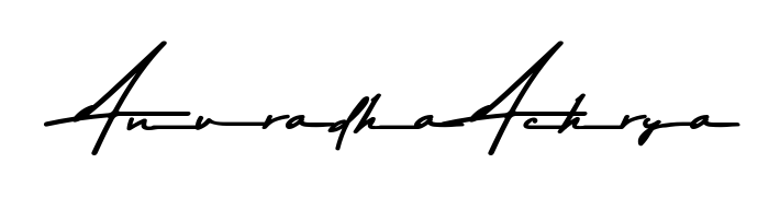 A classic penmanship look for Anuradha Achrya. The Asem Kandis PERSONAL USE font brings timeless elegance and confidence to every signed document. Anuradha Achrya signature style 9 images and pictures png