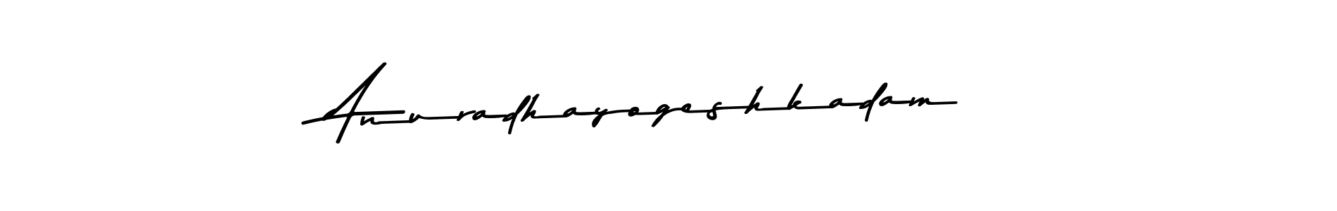 Create a beautiful signature design for name Anuradhayogeshkadam. With this signature (Asem Kandis PERSONAL USE) fonts, you can make a handwritten signature for free. Anuradhayogeshkadam signature style 9 images and pictures png