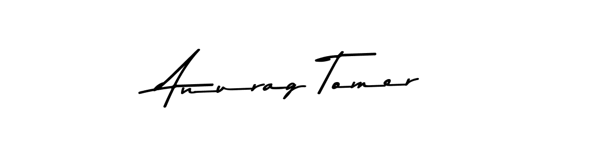 This is the best signature style for the Anurag Tomer name. Also you like these signature font (Asem Kandis PERSONAL USE). Mix name signature. Anurag Tomer signature style 9 images and pictures png