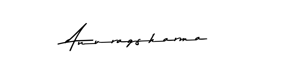 Make a beautiful signature design for name Anuragsharma. With this signature (Asem Kandis PERSONAL USE) style, you can create a handwritten signature for free. Anuragsharma signature style 9 images and pictures png