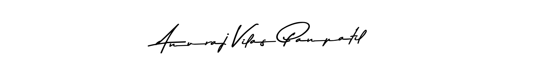 How to make Anuraj Vilas Panpatil name signature. Use Asem Kandis PERSONAL USE style for creating short signs online. This is the latest handwritten sign. Anuraj Vilas Panpatil signature style 9 images and pictures png