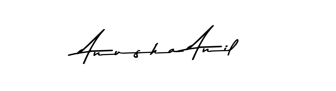 Make a beautiful signature design for name Anusha Anil. With this signature (Asem Kandis PERSONAL USE) style, you can create a handwritten signature for free. Anusha Anil signature style 9 images and pictures png