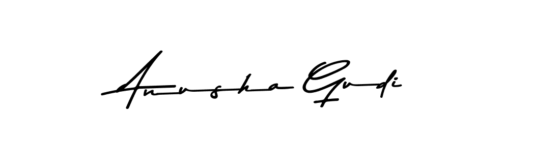 Use a signature maker to create a handwritten signature online. With this signature software, you can design (Asem Kandis PERSONAL USE) your own signature for name Anusha Gudi. Anusha Gudi signature style 9 images and pictures png