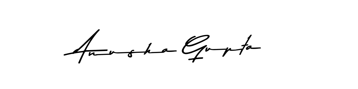 How to make Anusha Gupta name signature. Use Asem Kandis PERSONAL USE style for creating short signs online. This is the latest handwritten sign. Anusha Gupta signature style 9 images and pictures png