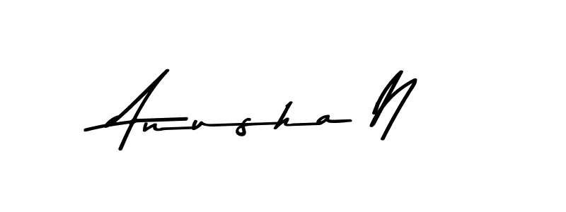 Also we have Anusha N name is the best signature style. Create professional handwritten signature collection using Asem Kandis PERSONAL USE autograph style. Anusha N signature style 9 images and pictures png
