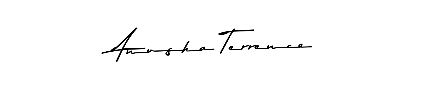 Similarly Asem Kandis PERSONAL USE is the best handwritten signature design. Signature creator online .You can use it as an online autograph creator for name Anusha Terrence. Anusha Terrence signature style 9 images and pictures png