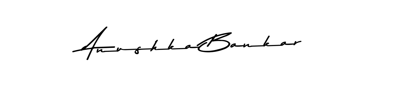 How to make Anushka Bankar name signature. Use Asem Kandis PERSONAL USE style for creating short signs online. This is the latest handwritten sign. Anushka Bankar signature style 9 images and pictures png