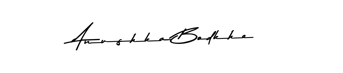 Make a beautiful signature design for name Anushka Bodkhe. With this signature (Asem Kandis PERSONAL USE) style, you can create a handwritten signature for free. Anushka Bodkhe signature style 9 images and pictures png