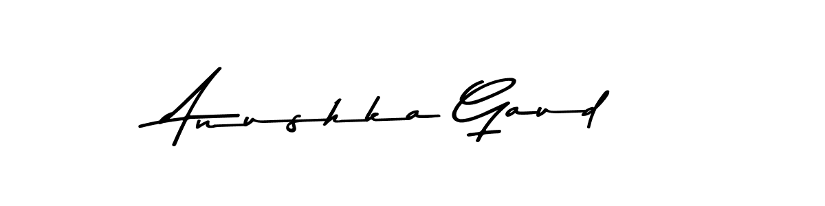 How to make Anushka Gaud name signature. Use Asem Kandis PERSONAL USE style for creating short signs online. This is the latest handwritten sign. Anushka Gaud signature style 9 images and pictures png