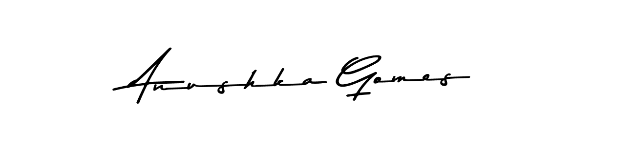 Asem Kandis PERSONAL USE is a professional signature style that is perfect for those who want to add a touch of class to their signature. It is also a great choice for those who want to make their signature more unique. Get Anushka Gomes name to fancy signature for free. Anushka Gomes signature style 9 images and pictures png