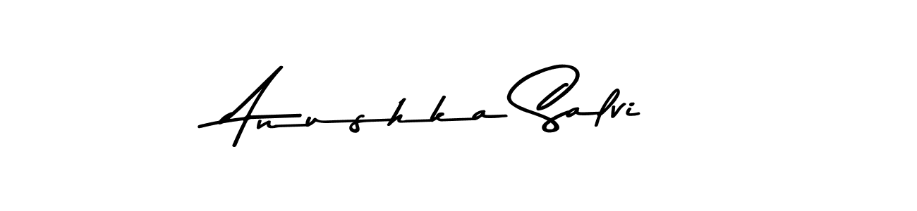 Anushka Salvi stylish signature style. Best Handwritten Sign (Asem Kandis PERSONAL USE) for my name. Handwritten Signature Collection Ideas for my name Anushka Salvi. Anushka Salvi signature style 9 images and pictures png