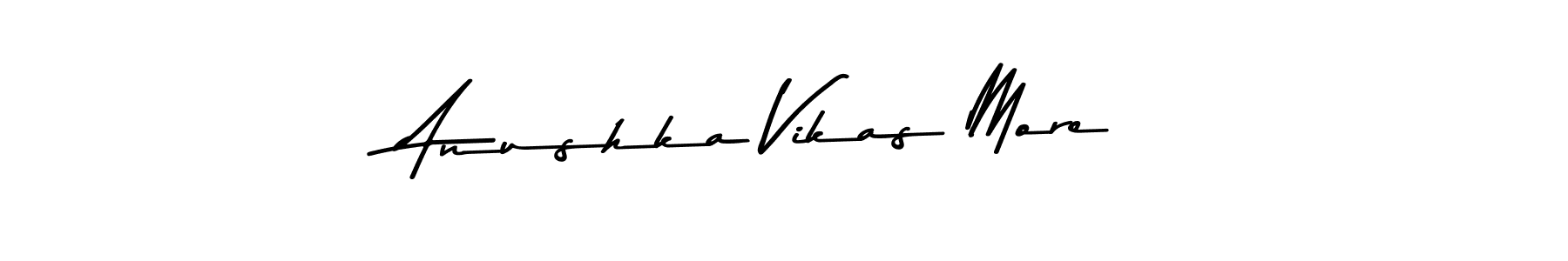 The best way (Asem Kandis PERSONAL USE) to make a short signature is to pick only two or three words in your name. The name Anushka Vikas More include a total of six letters. For converting this name. Anushka Vikas More signature style 9 images and pictures png