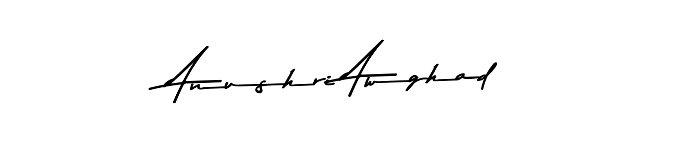 Create a beautiful signature design for name Anushri Awghad. With this signature (Asem Kandis PERSONAL USE) fonts, you can make a handwritten signature for free. Anushri Awghad signature style 9 images and pictures png