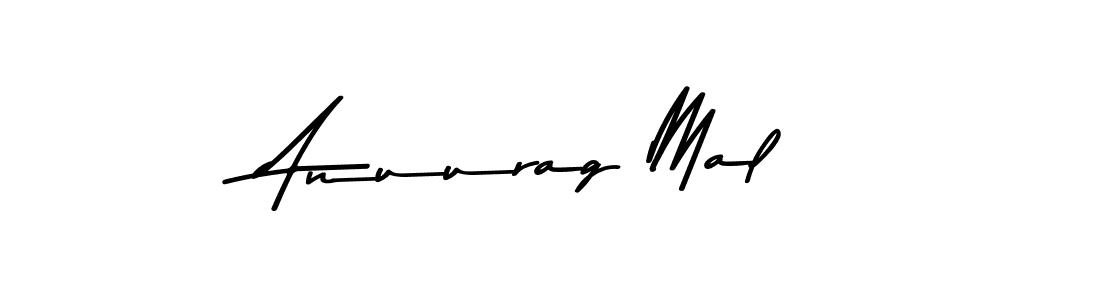 How to make Anuurag Mal name signature. Use Asem Kandis PERSONAL USE style for creating short signs online. This is the latest handwritten sign. Anuurag Mal signature style 9 images and pictures png