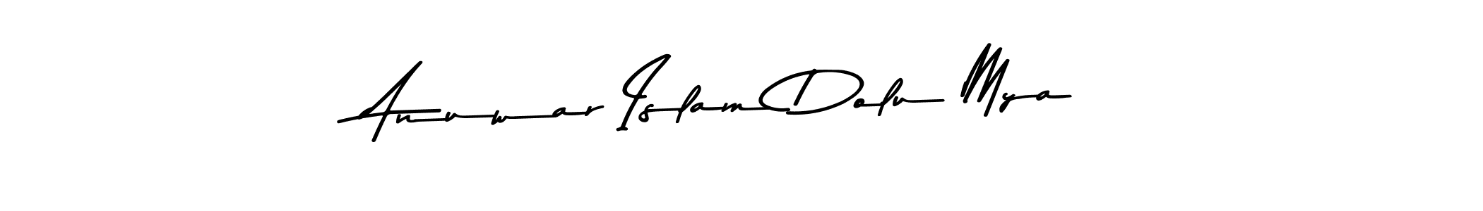 This is the best signature style for the Anuwar Islam Dolu Mya name. Also you like these signature font (Asem Kandis PERSONAL USE). Mix name signature. Anuwar Islam Dolu Mya signature style 9 images and pictures png