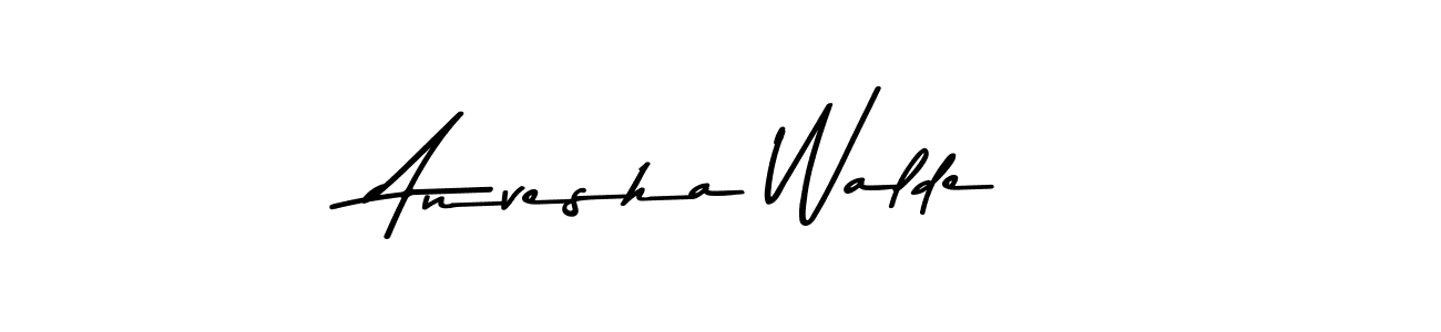 Make a beautiful signature design for name Anvesha Walde. With this signature (Asem Kandis PERSONAL USE) style, you can create a handwritten signature for free. Anvesha Walde signature style 9 images and pictures png