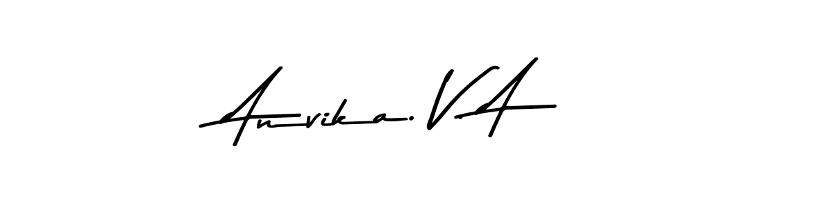 Make a beautiful signature design for name Anvika. V. A. Use this online signature maker to create a handwritten signature for free. Anvika. V. A signature style 9 images and pictures png