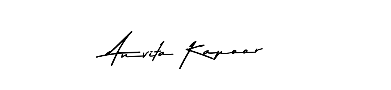 How to make Anvita Kapoor name signature. Use Asem Kandis PERSONAL USE style for creating short signs online. This is the latest handwritten sign. Anvita Kapoor signature style 9 images and pictures png