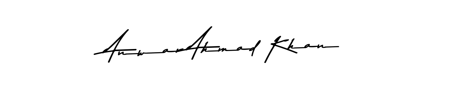 The best way (Asem Kandis PERSONAL USE) to make a short signature is to pick only two or three words in your name. The name Anwar Ahmad Khan include a total of six letters. For converting this name. Anwar Ahmad Khan signature style 9 images and pictures png